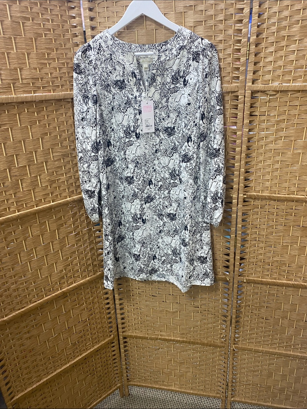 Lilly Pulitzer Black and White Floral Print Dress